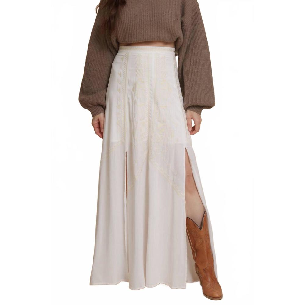 NEW CHAMPAGNE & STRAWBERRY morning star skirt in ivory - Picture 4 of 4